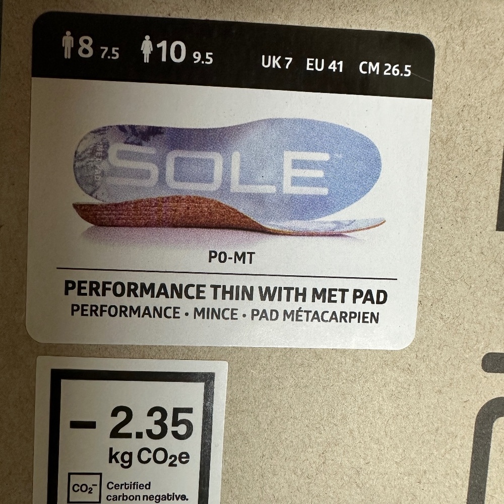Sole Insoles, size 9.5 womens